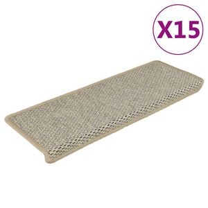 vidaXL Stufenmatten Selbstklebend Sisal-Look 15 Stk 65x21x4 Hellgr&uuml;n