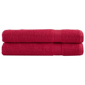 vidaXL Premium-Saunat&uuml;cher SOLUND 2 Stk. Rot 80x200 cm 600 g/m&sup2;