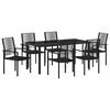 vidaXL Garten Essgruppe 7 stk. Schwarz Pulverbeschichteter Stahl