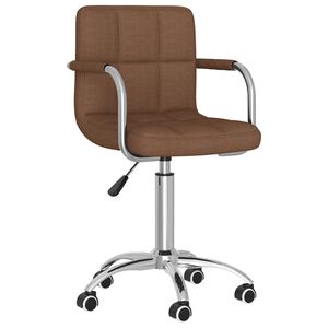 vidaXL B&uuml;rostuhl Drehbar Braun Stoff