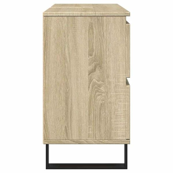 vidaXL Badschrank Sonoma-Eiche 80x33x60 cm Holzwerkstoff