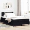 vidaXL Boxspringbett mit Matratze Schwarz 120 x 190 cm Stoff