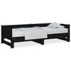 vidaXL Ausziehbares Tagesbett Schwarz Massivholz Kiefer 2x(90x190) cm