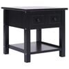 vidaXL Beistelltisch Schwarz 40x40x40 cm Paulownia Holz