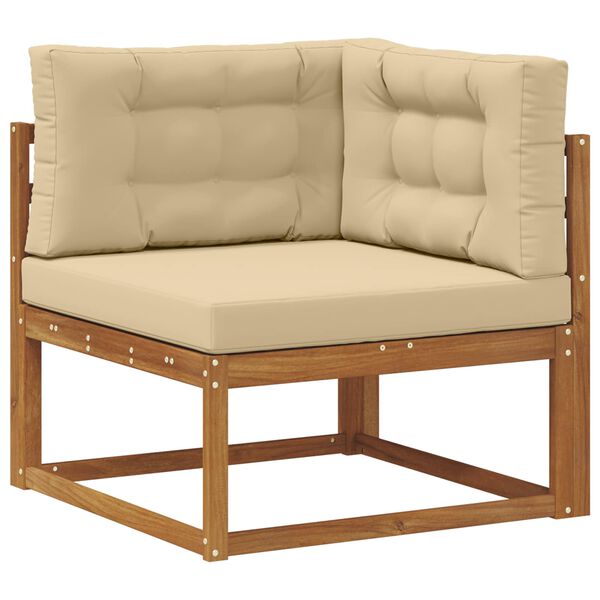 vidaXL Outdoor-Sofagarnitur mit Kissen 7 pcs Natur und Beige