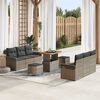 vidaXL Garten-Sofa-Set 9 pcs Grau Poly-Rattan