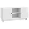 vidaXL TV-Schr&auml;nk 102 x 34,5 x 50 cm Hochglanz Wei&szlig; Holzwerkstoff