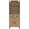 vidaXL Highboard Artisan-Eiche 69,5 x 34 x 180 cm Holzwerkstoff