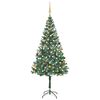 vidaXL K&uuml;nstlicher Weihnachtsbaum mit Beleuchtung Kugeln Zapfen 180 cm