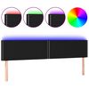 vidaXL LED Kopfteil Schwarz 160x5x78/88 cm Stoff