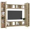 vidaXL 8-tlg. TV-Schrank-Set Sonoma-Eiche Holzwerkstoff