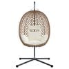 vidaXL H&auml;ngendes Ei-Stuhl Hellcreme 104 x 100 x 191 cm Poly-Rattan