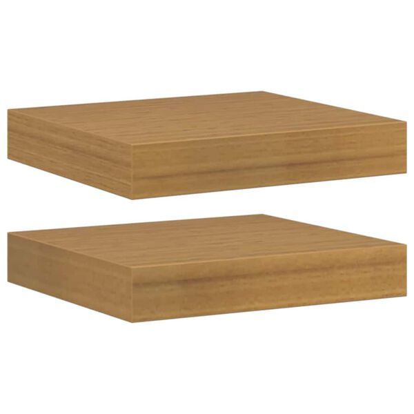 vidaXL Wandregal 2 pcs Beige 23 x 23,5 x 4 cm Holzwerkstoff