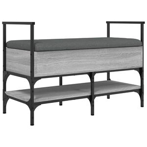 vidaXL Schuhbank Grau Sonoma 85,5x42x57,5 cm Holzwerkstoff