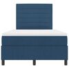 vidaXL Boxspringbett mit Matratze mit LED Blau 120 x 200 cm Stoff