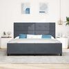 vidaXL Boxspringbett mit Kopfteil Dunkelgrau 200 x 200 cm Samt