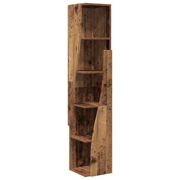 vidaXL Eckschrank Altholz 27,5x27x140cm Holzwerkstoff