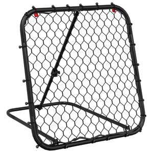 vidaXL Fu&szlig;ball-Rebounder Verstellbar Schwarz 84x73x60-80 cm Stahl