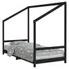 vidaXL Kinderbett Schwarz 90x190 cm Massivholz Kiefer