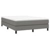 vidaXL Boxspringbett mit Matratze Dunkelgrau 160x200 cm Stoff