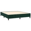 vidaXL Boxspringbett mit Matratze Dunkelgr&uuml;n 180x200 cm Samt