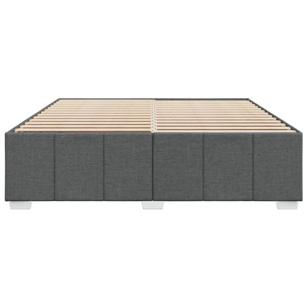 vidaXL Bettgestell ohne Matratze Dunkelgrau 180x200 cm Stoff