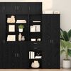 vidaXL Highboard Schwarz Eichen-Optik 45 x 42,5 x 185 cm Holzwerkstoff
