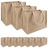 vidaXL Jute-Handtaschen 10 Natur 26 x 22 x 14 cm 100% Tossa-Jute