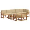 vidaXL Outdoor-Sofagarnitur mit Kissen 9 pcs Natur und Beige