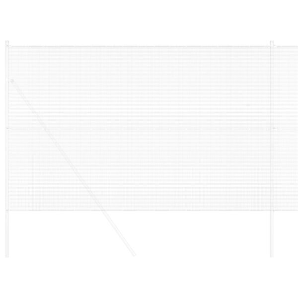 vidaXL Geschwei&szlig;ter Drahtzaun Silber 1,5 x 50 m