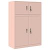 vidaXL Aufbewahrungsschrank 2 stk. Rosa 90 x 40 x 130 cm Stahl