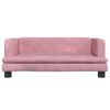 vidaXL Kindersofa Rosa 80x45x30 cm Samt