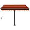 vidaXL Standmarkise Manuell Einziehbar 350x250 cm Orange/Braun