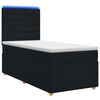 vidaXL Boxspringbett mit Matratze Schwarz 80 x 200 cm Stoff