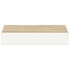 vidaXL Schweberegale 2 Stk. Eichen-Optik und Wei&szlig; 23x23,5x3,8 cm MDF