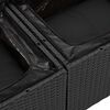 vidaXL Gartensofa-set mit Speicher 7 pcs Schwarz Poly-Rattan