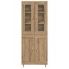 vidaXL Highboard 2 pcs Artisan-Eiche Holzwerkstoff
