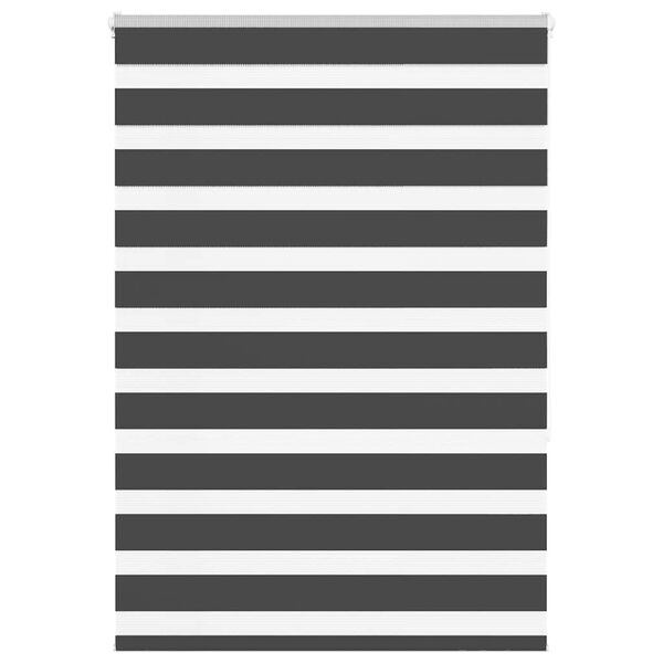 vidaXL Doppelrollo Schwarz 110x150 cm Stoffbreite 105,9 cm Polyester