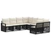 vidaXL Gartensofa-set 8 stk. 8-Sitzanzahl Schwarz Poly-Rattan
