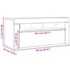 vidaXL TV-Schrank mit LED-Beleuchtung Schwarz 90x35x40 cm