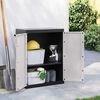 vidaXL Gartenschrank Grau und Schwarz 65x37x85 cm PP