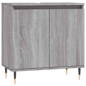 vidaXL Badschrank Grau Sonoma 58x33x60 cm Holzwerkstoff