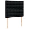 vidaXL Ottoman-Bett mit Matratze & LEDs Schwarz 120x190 cm Stoff