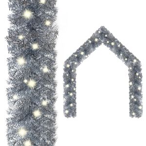 vidaXL Weihnachtsgirlande mit LED 10 m Silbern