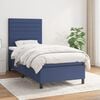 vidaXL Boxspringbett mit Matratze Blau 100x200 cm Stoff