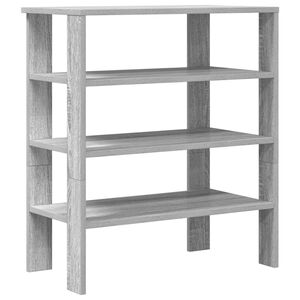 vidaXL Schuhregal Grau Sonoma 61x32x70 cm Holzwerkstoff