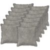 vidaXL Kissen mit Kissen HOUTEN 12 Stk. Hellgrau Mikrofaser Fleece