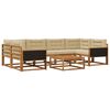 vidaXL Outdoor-Sofagarnitur mit Kissen 7 pcs Natur und Beige