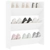 vidaXL Wand-Schuhschrank Wei&szlig; 80x18x90 cm Holzwerkstoff