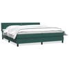 vidaXL Boxspringbett mit Matratze Dunkelgr&uuml;n 180x220 cm Samt